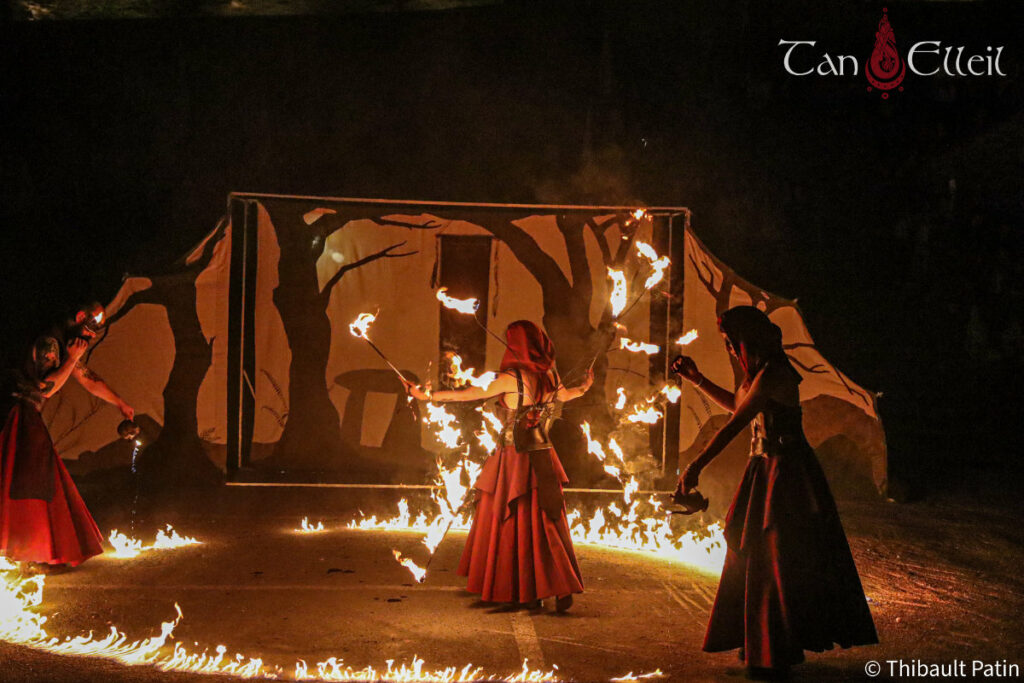 chorégraphie du spectacle de feu médiéval fantastique